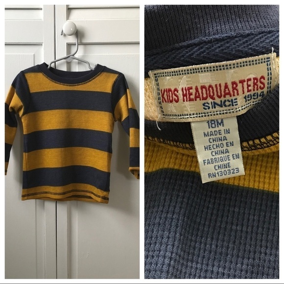 KIDS HEADQUARTERS Blue Yellow Cotton Blend Sweater - Picture 1 of 6